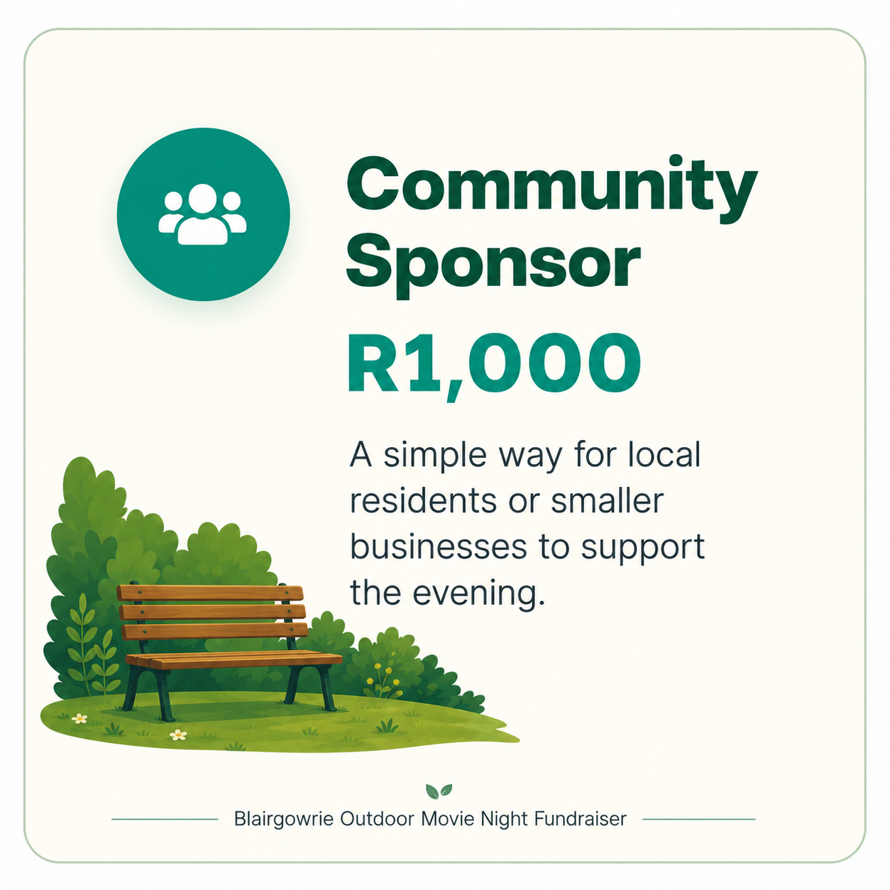 Community Movie Night Sponsor — R1,000