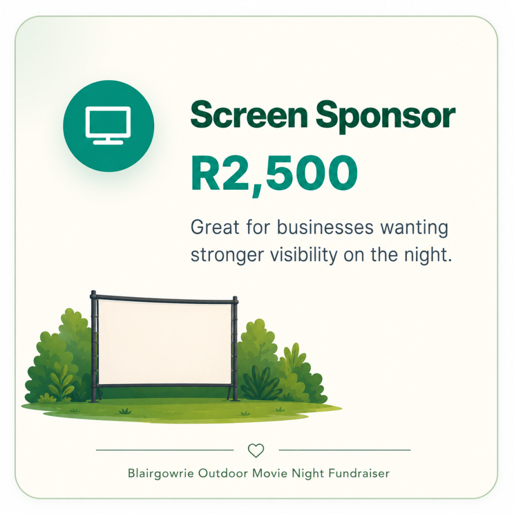 Screen Movie Night Sponsor — R2,500